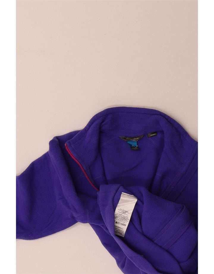 Jachetă fleece pentru femei EDDIE BAUER UK 6 XS violet poliester color bloc