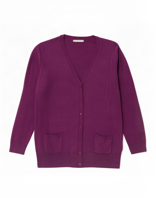 Pulover cardigan pentru femei Marks & Spencer UK 18 XL maro acrilic