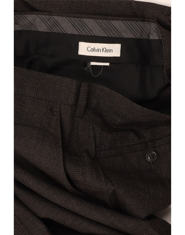 Pantaloni drepți CALVIN KLEIN pentru bărbați L34 L27 Maro Check
