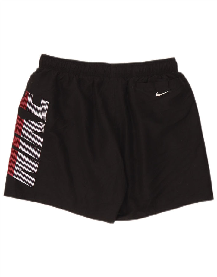 Pantaloni scurți sport grafic Nike pentru bărbați, poliester mediu negru