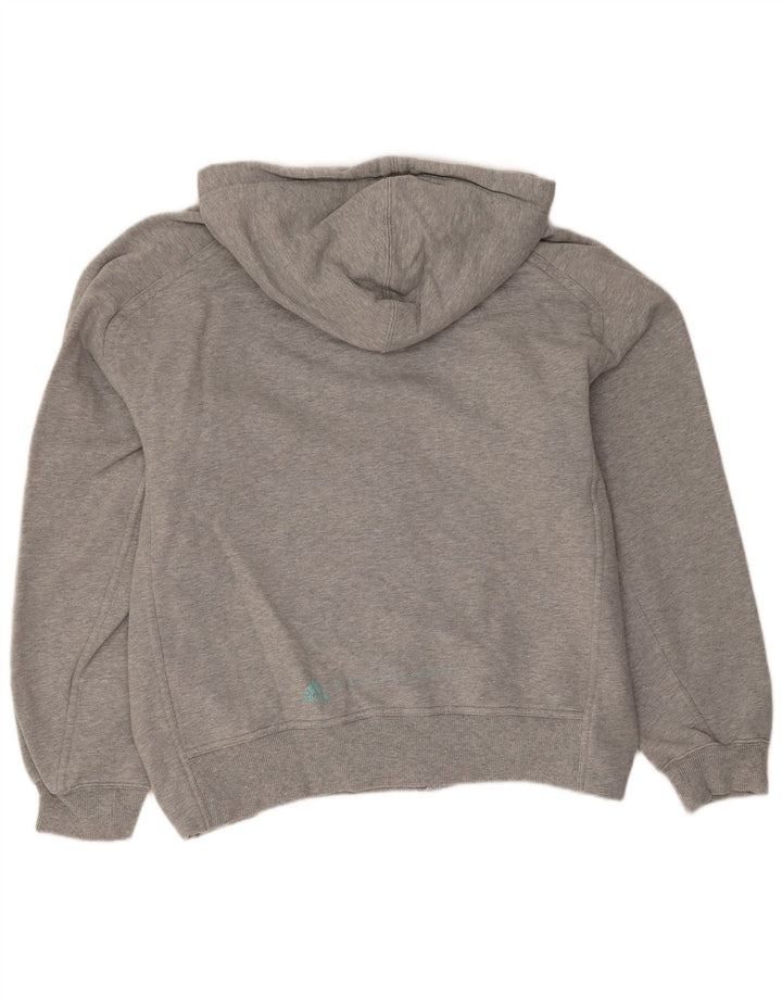 Pulover Adidas pentru bărbați, cu fermoar, bumbac, gri mediu