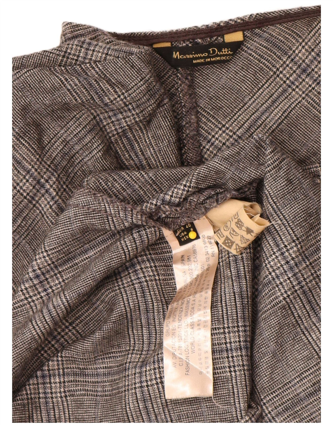 Massimo Dutti Rochie A-Line pentru Femei EU 40 Lână Gri Mediu Houndstooth