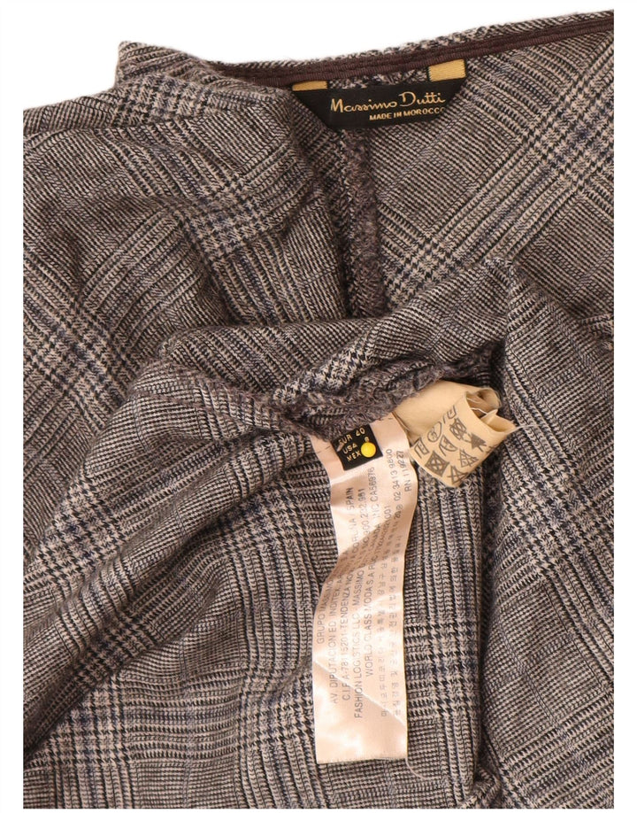 Massimo Dutti Rochie A-Line pentru Femei EU 40 Lână Gri Mediu Houndstooth