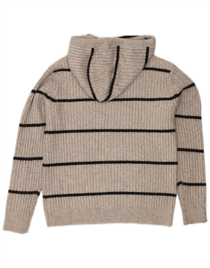 Pulover cu glugă pentru femei Marks & Spencer UK 14 Medium Gri cu dungi