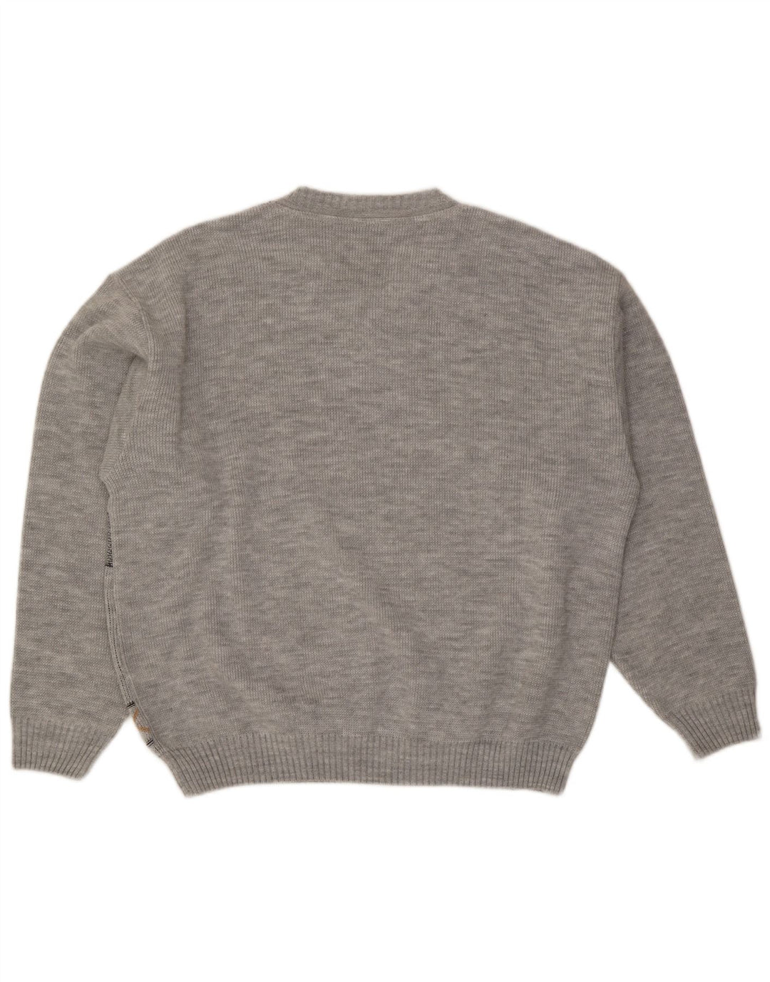 VINTAGE Pulover cu decolteu în V pentru bărbați Marea Britanie 46/48 2XL Gri Argyle/Diamant