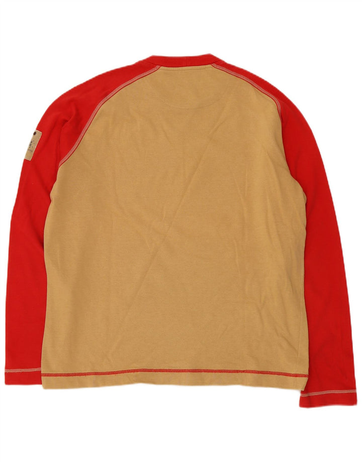 SERGIO TACCHINI pentru bărbați Milano Graphic Top cu mânecă lungă, mare, bej