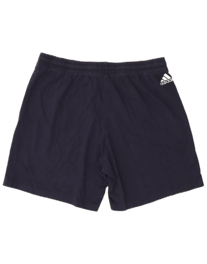 Pantaloni scurți sport grafic ADIDAS XL, bumbac bleumarin