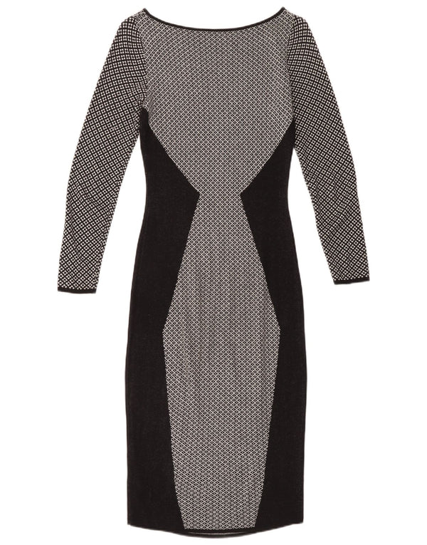 Rochie bodycon Oasis pentru femei UK 4 XS bumbac geometric gri