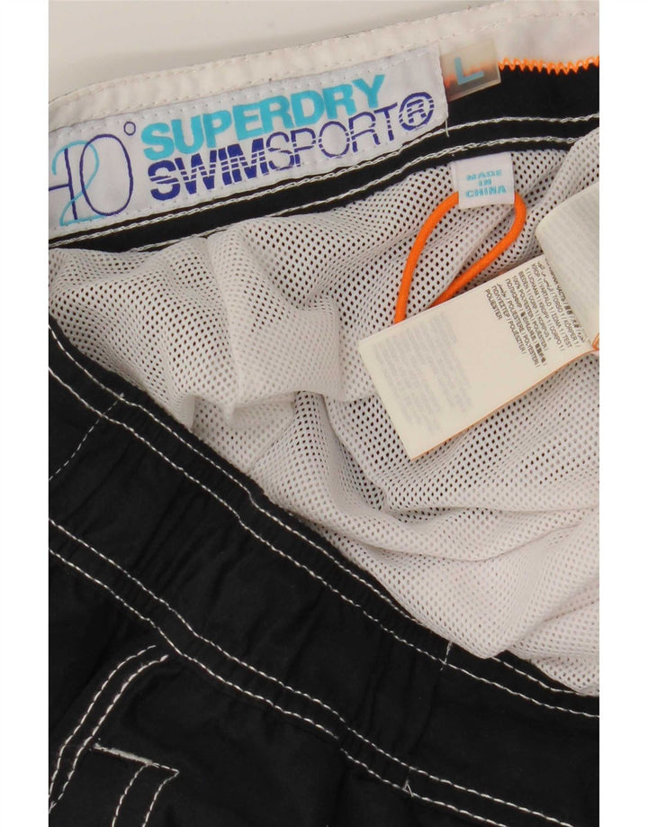 Pantaloni scurți de înot Superdry Graphic Regular pentru bărbați, mari, albastru, poliester