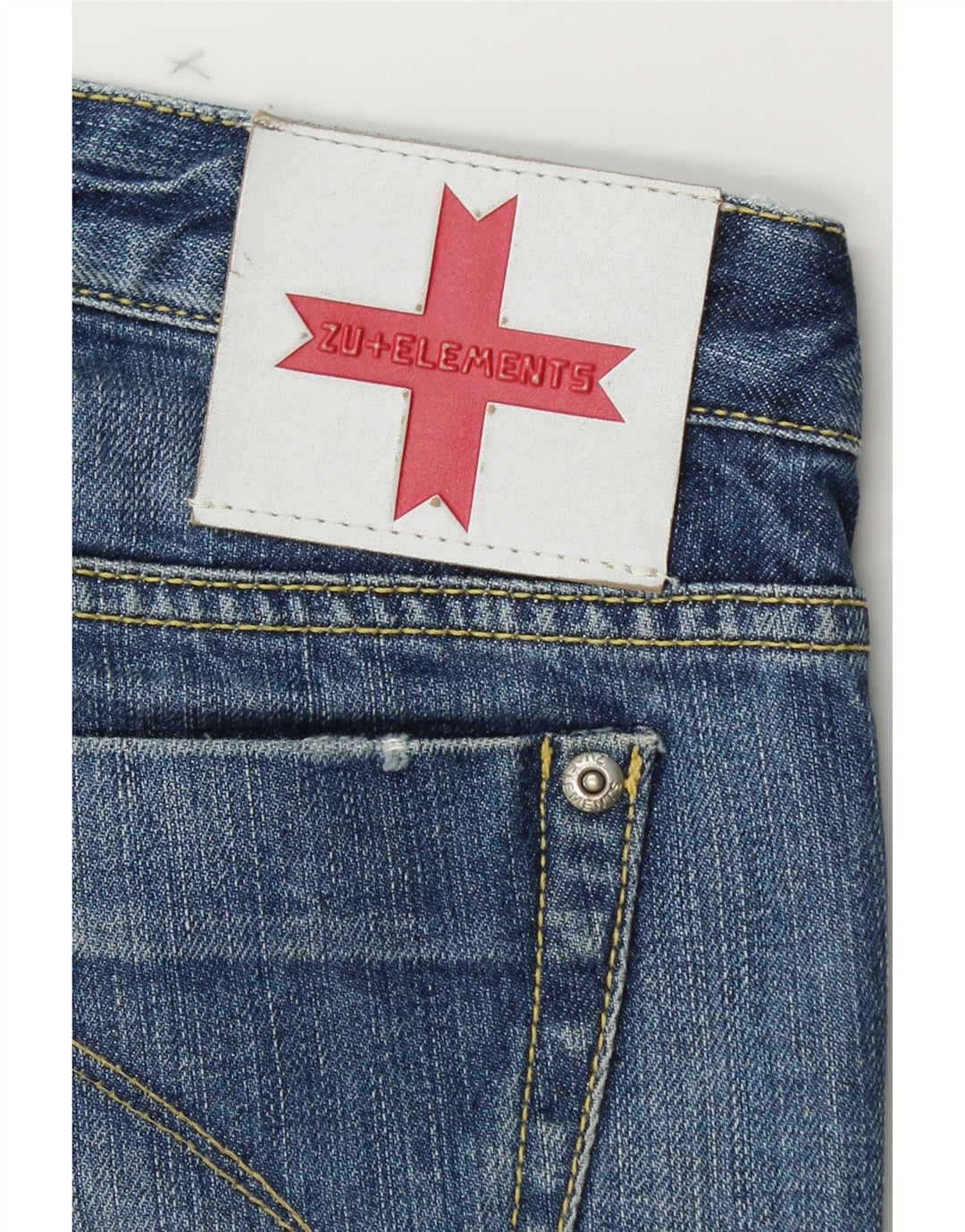 ZU ELEMENTS Womens Albertine Distressed Bootcut Jeans W32 L31  Blue Vintage Zu Elements and Second-Hand Zu Elements from Messina Hembry 