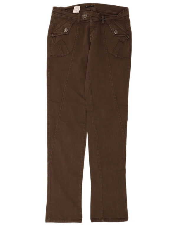Blugi drepti pentru femei Sisley IT 44 Medium W30 L34 Maro Bumbac
