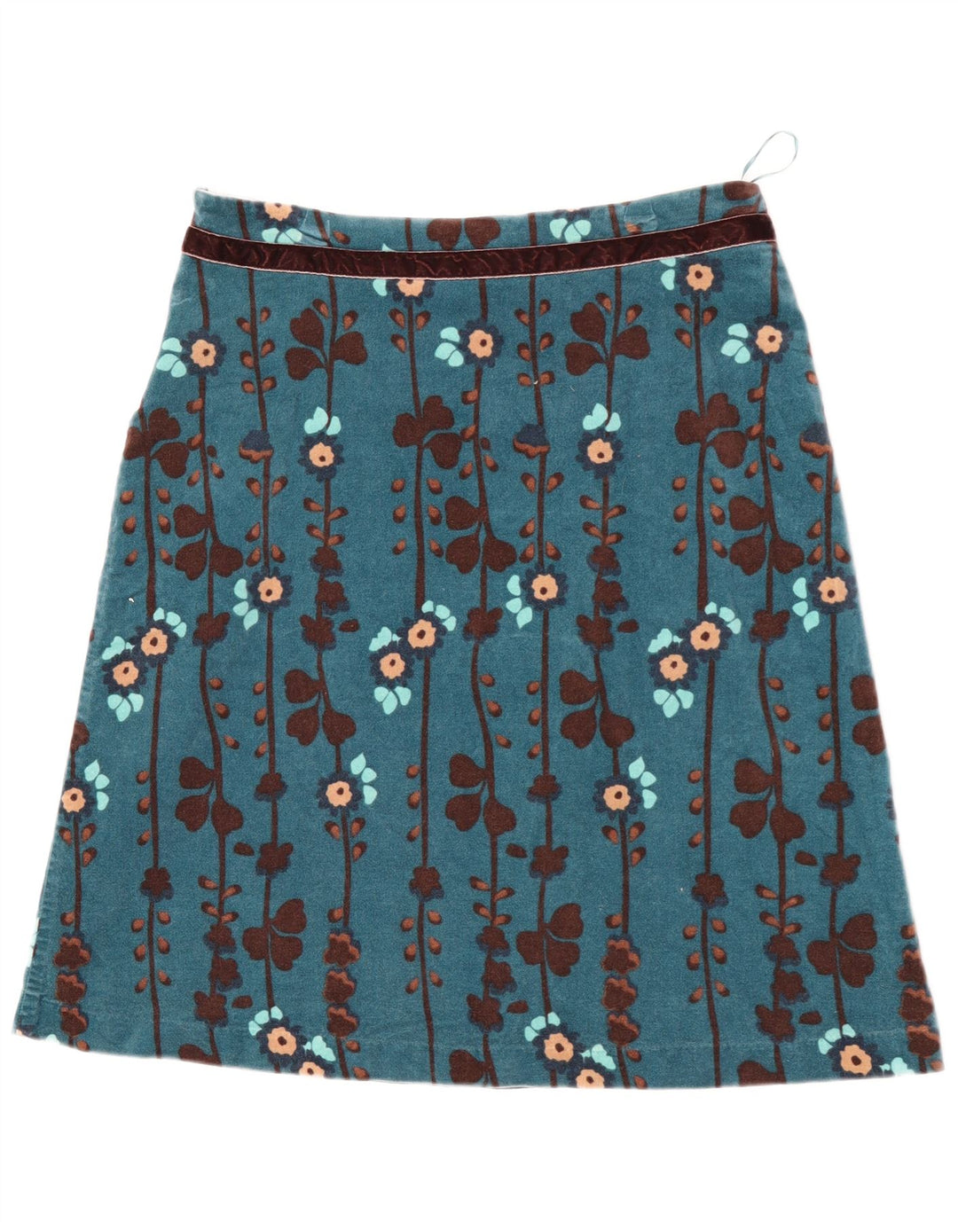 White Stuff Fusta A-Line pentru femei UK 12 Medium W30 Blue Floral