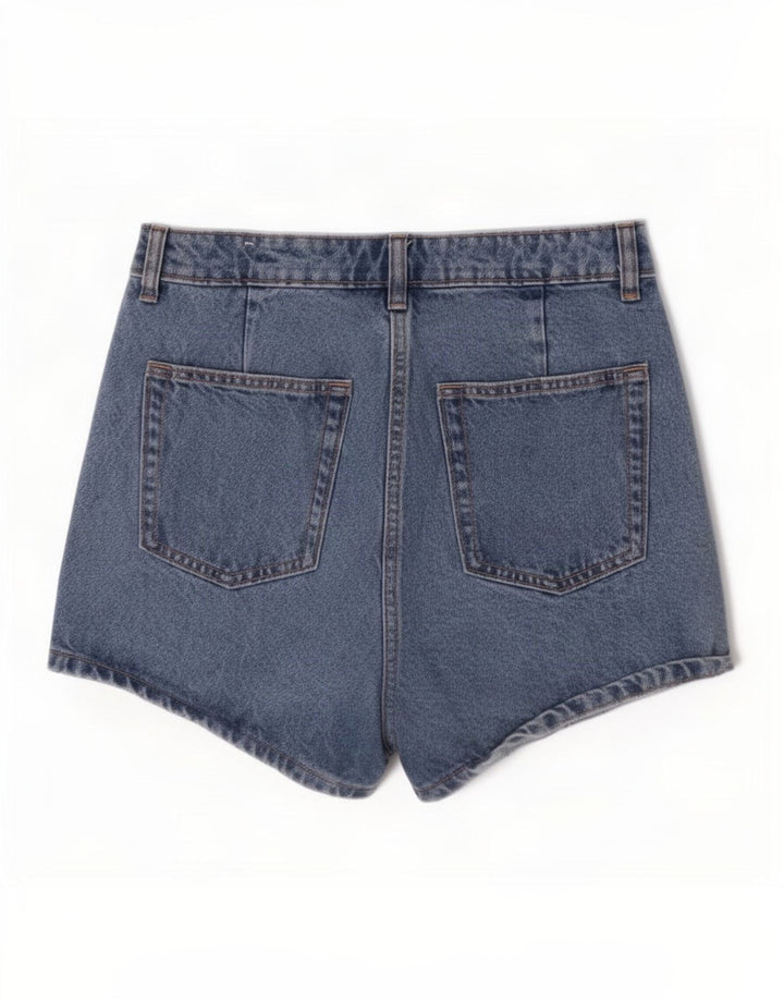Pantaloni scurți din blugi pentru femei Zara mici W26 bumbac albastru