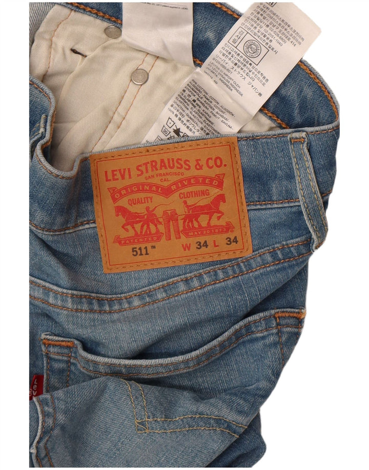 Blugi Levi's 511 Slim pentru bărbați W34 L34 Bumbac albastru
