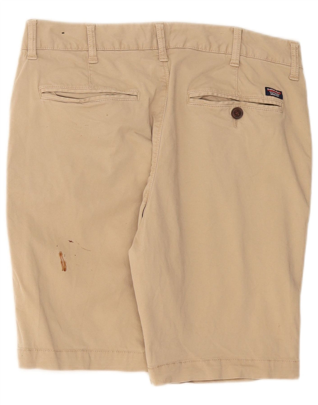 Pantaloni scurți chino pentru bărbați Superdry W32, bumbac mediu bej