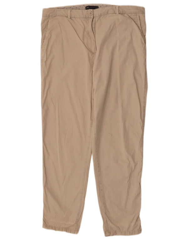 Pantaloni chino pentru femei cu talie înaltă Marks & Spencer UK 16 Large W36 L30 Bej