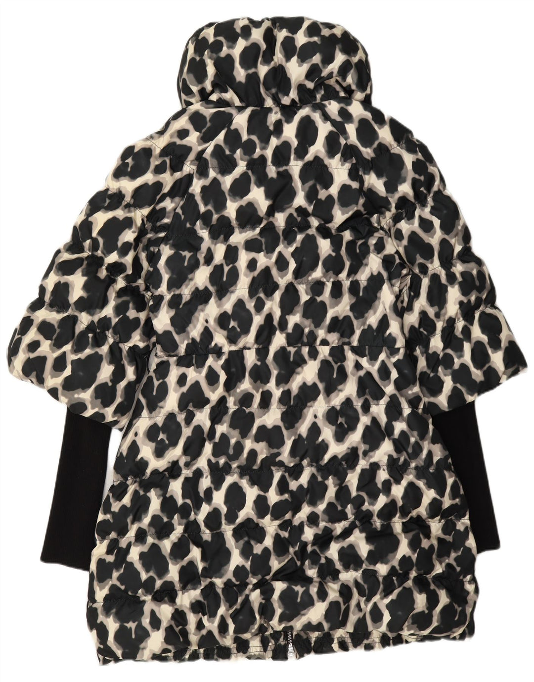 Palton căptușit pentru femei Karen Millen UK 12 Medium Black Animal Print Poliester