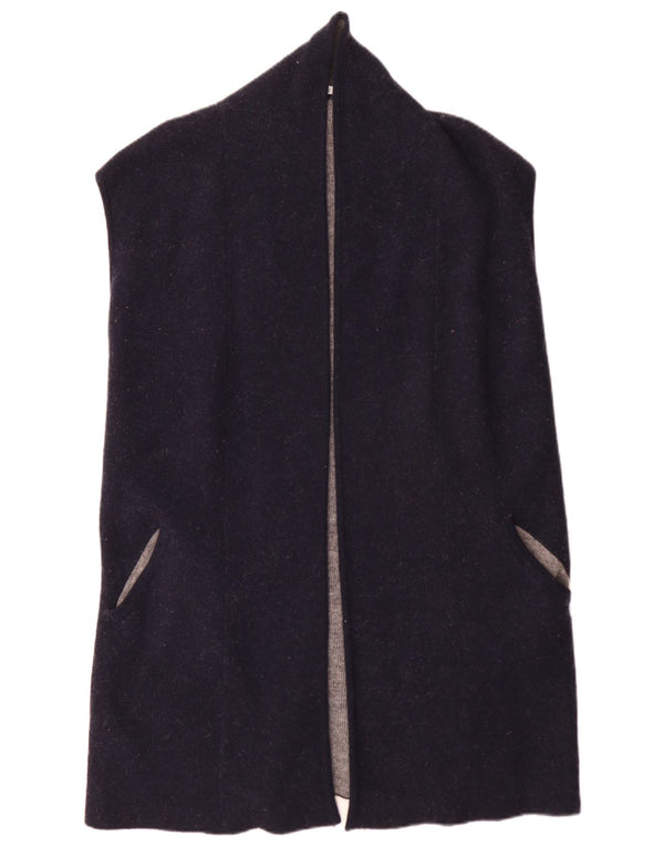 Pulover cardigan fără mâneci pentru femei Laura Ashley UK 14 mare bleumarin