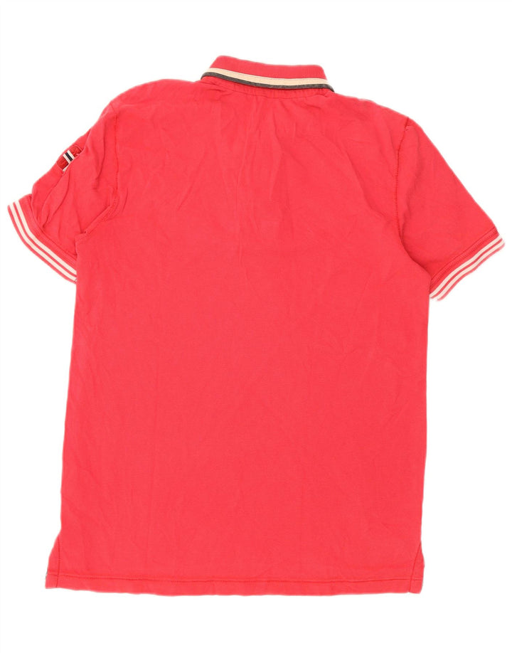 Tricou polo cu grafic Napapijri pentru bărbați, roșu mic