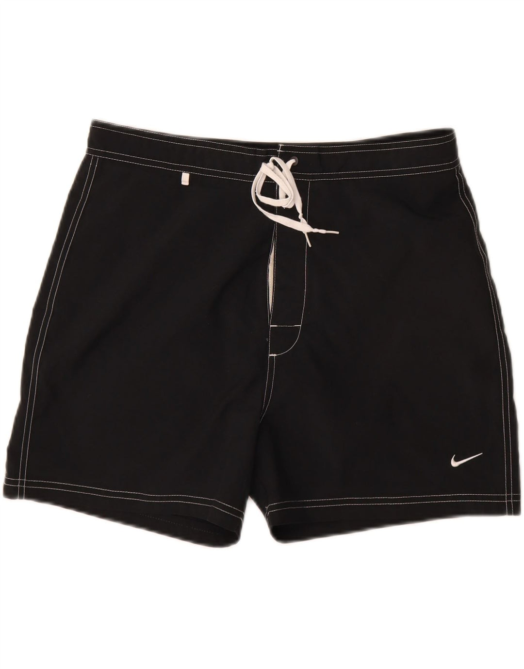 Pantaloni scurți de înot Nike pentru bărbați, medii, negru, poliester color bloc