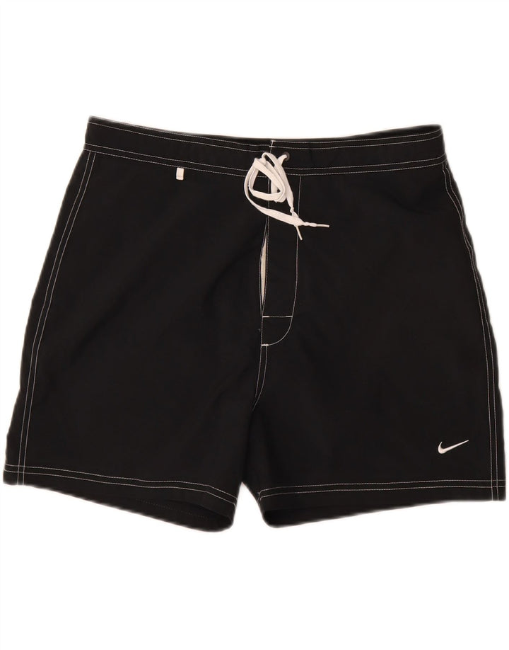 Pantaloni scurți de înot Nike pentru bărbați, medii, negru, poliester color bloc