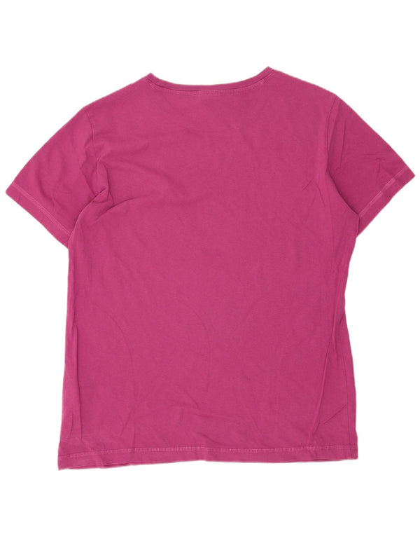 Champion Womens Graphic T-Shirt Top UK 18 XL Purple Cotton