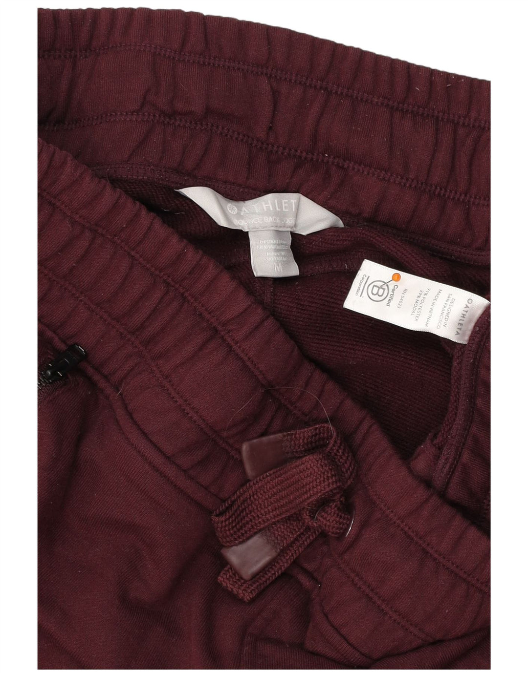Pantaloni de trening pentru femei ATHLETA Pantaloni de jogging UK 14 Poliester Burgundy mediu