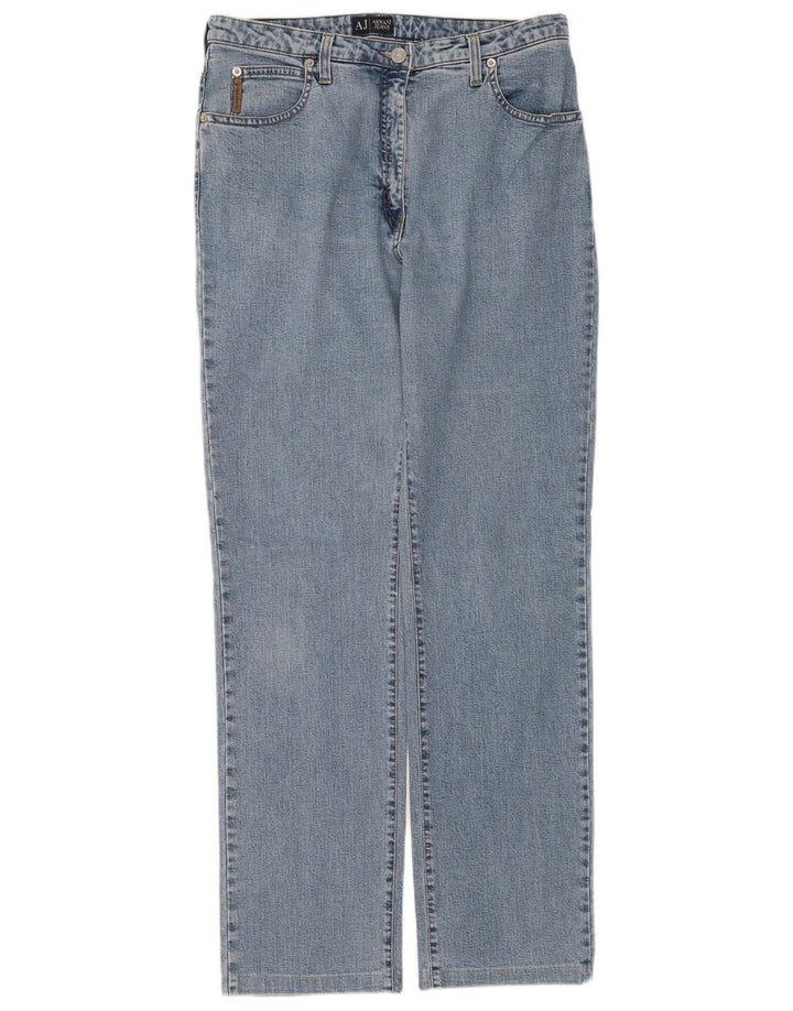 Blugi drepti pentru femei Armani Indigo W32 L32 Bumbac albastru