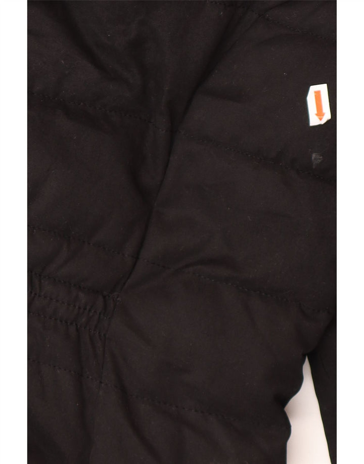 Jachetă duffle cu glugă căptușită Superdry pentru femei UK 12 Poliester mediu negru