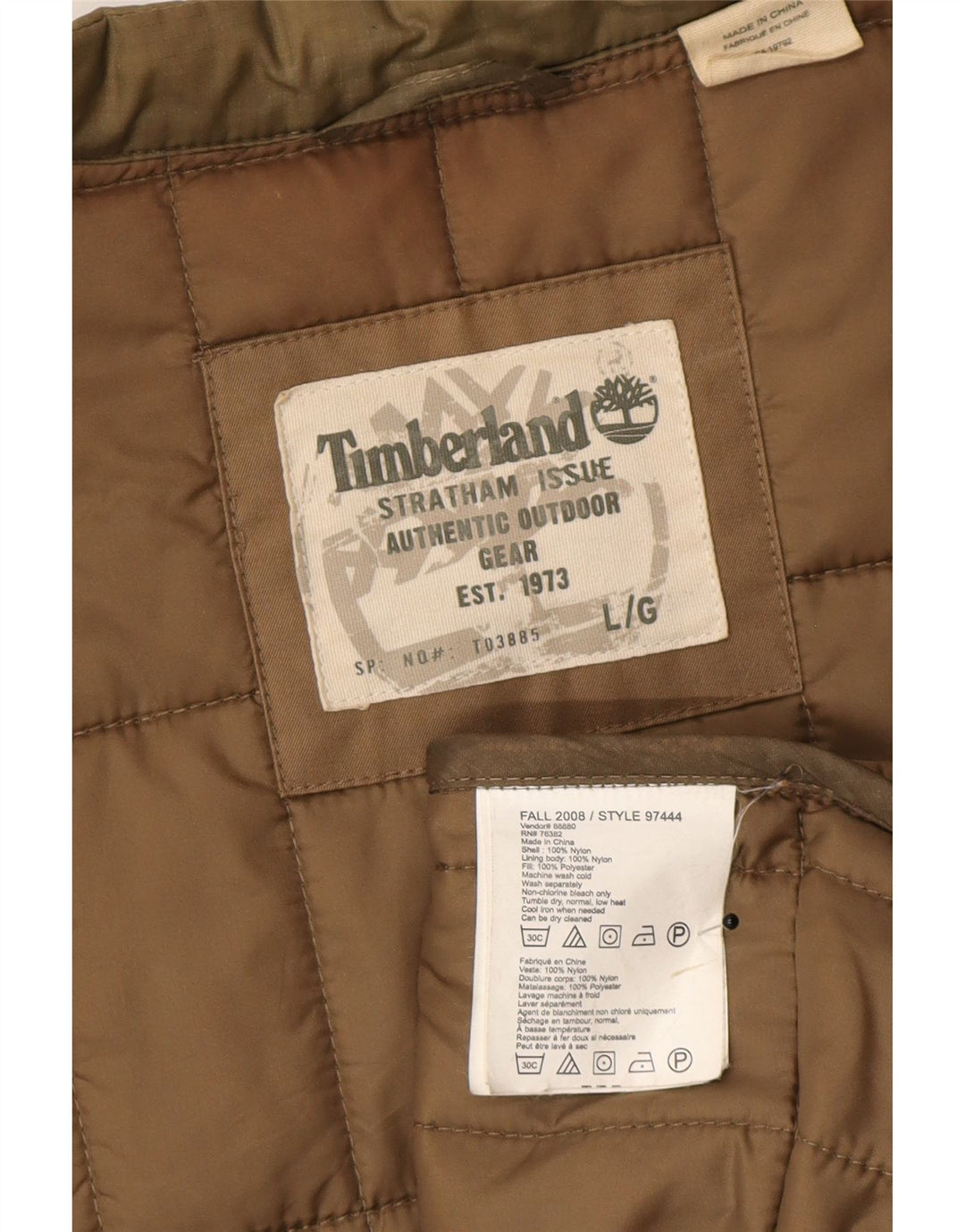 Gilet căptușit pentru bărbați Timberland UK 40 Large Khaki