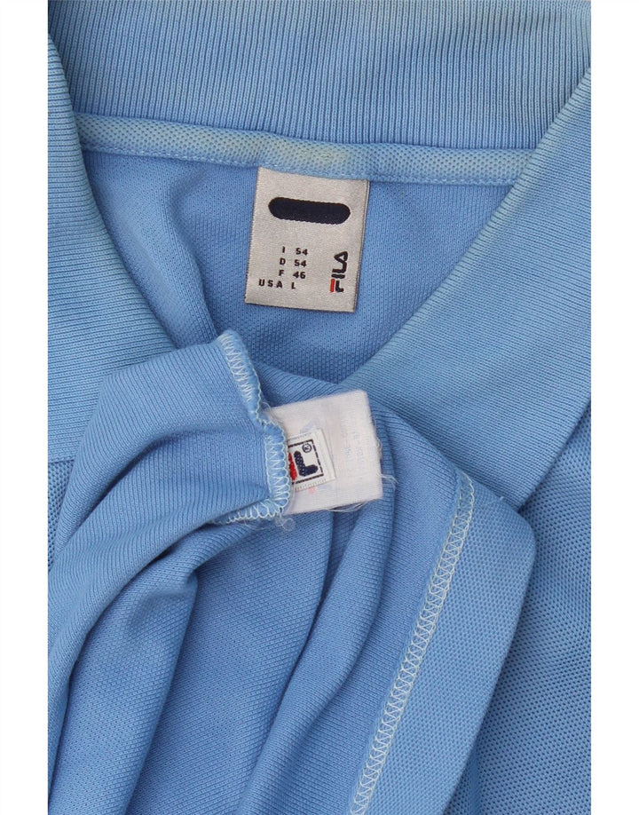 Tricou polo pentru bărbați FILA, mare, albastru, bumbac