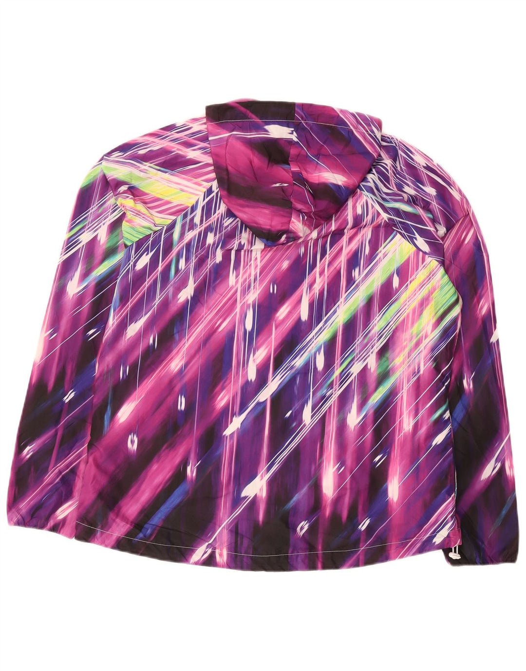 Jachetă de ploaie cu glugă Fila pentru femei UK 16, mare, multicolor, poliester cu dungi