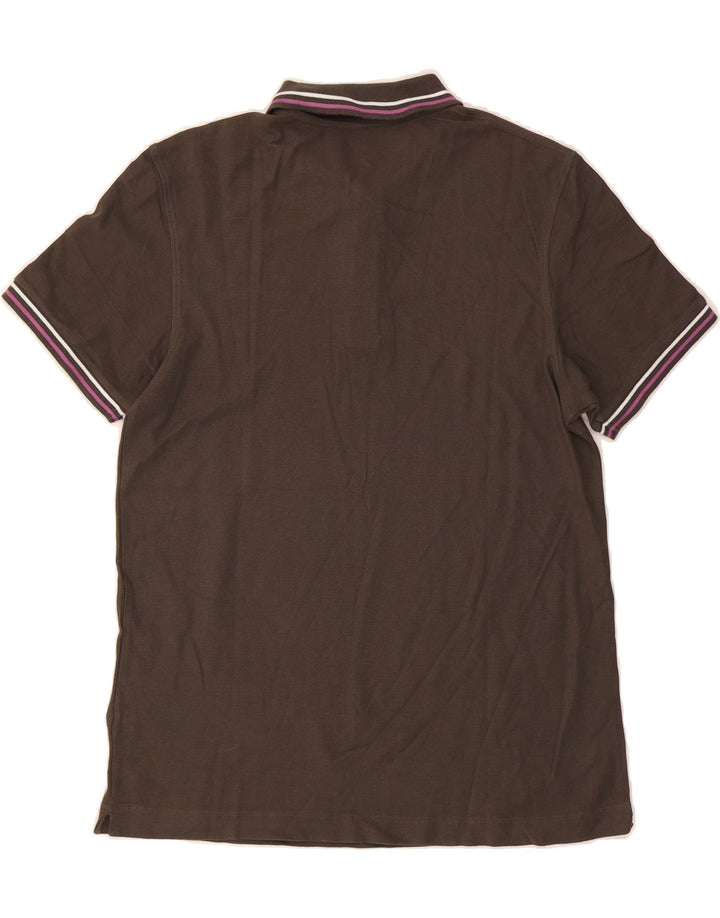 LOTTO Mens Polo Shirt Medium Brown Cotton Vintage Lotto and Second-Hand Lotto from Messina Hembry 