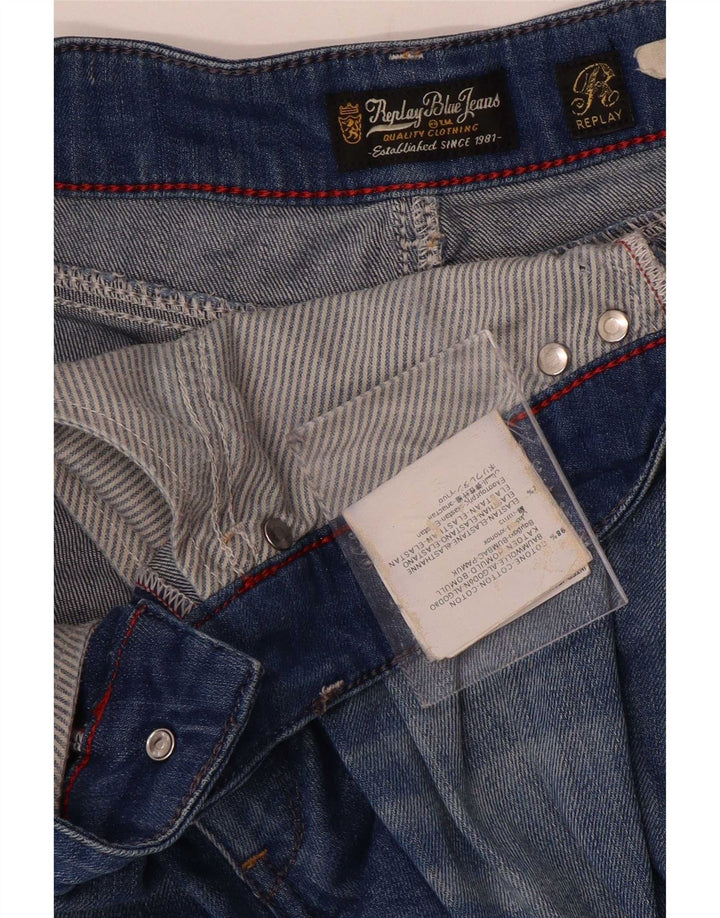 Replay blugi slim pentru femei W30 L34 bumbac albastru