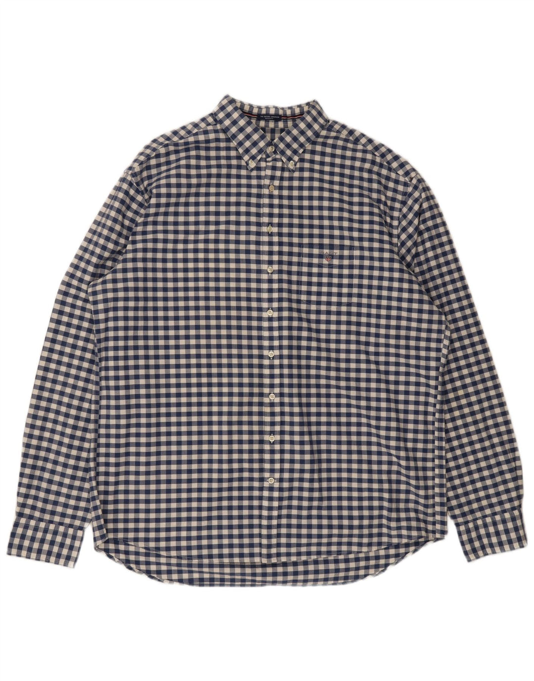 Cămașă Gant pentru bărbați, cu tăiere obișnuită, 3XL, bumbac vichy albastru