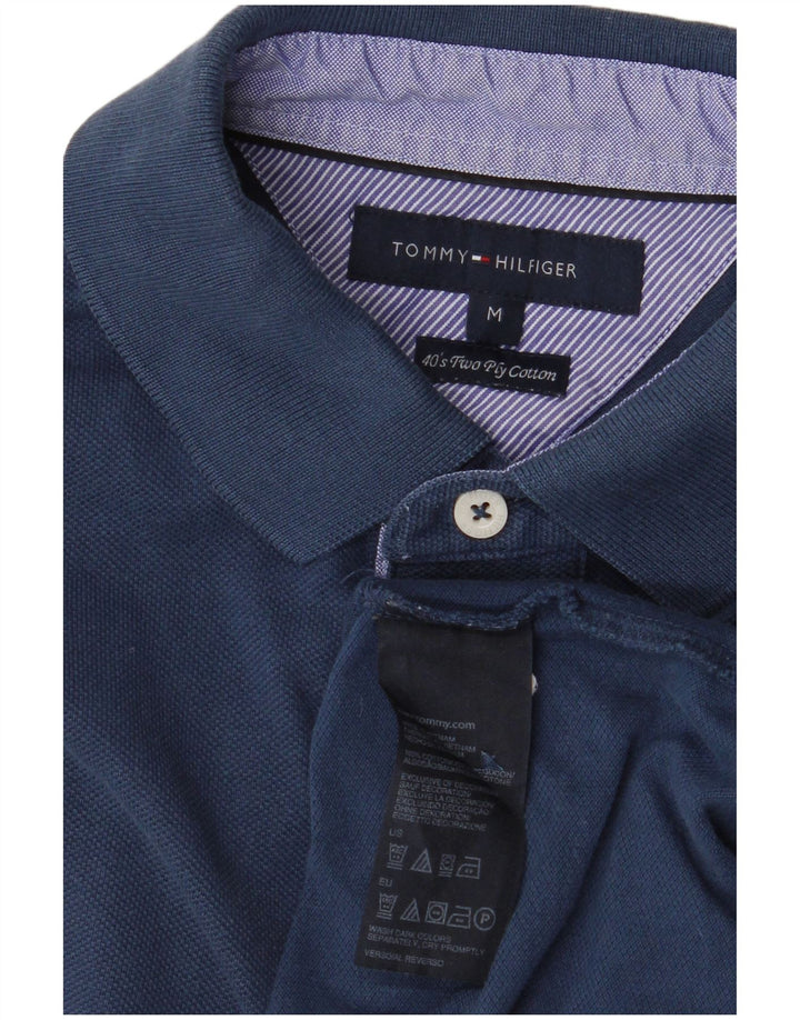Tricou polo TOMMY HILFIGER pentru bărbați, bumbac mediu albastru bleumarin