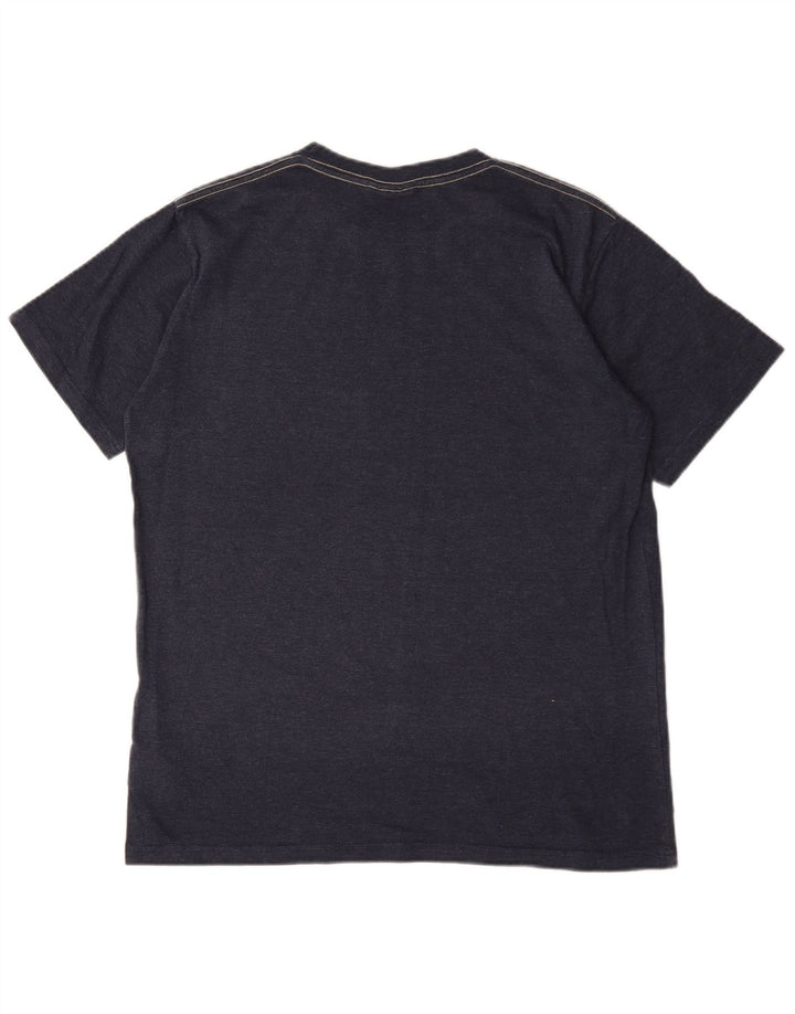 Tricou grafic pentru bărbați Weird Fish Top mediu din bumbac bleumarin