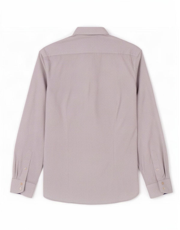 Cămașă pentru bărbați Ted Baker Mărimea 15.5 Bumbac geometric alb mediu