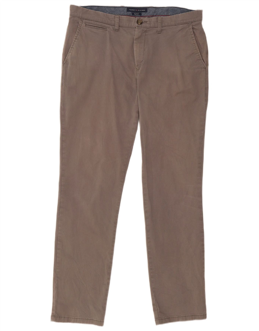 TOMMY HILFIGER Pantaloni chino slim pentru bărbați W36 L31 bumbac gri