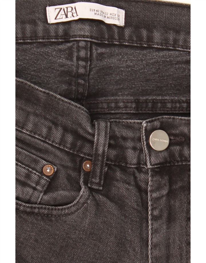 Blugi slim pentru bărbați Zara EU 42 Large W32 L30 Negri