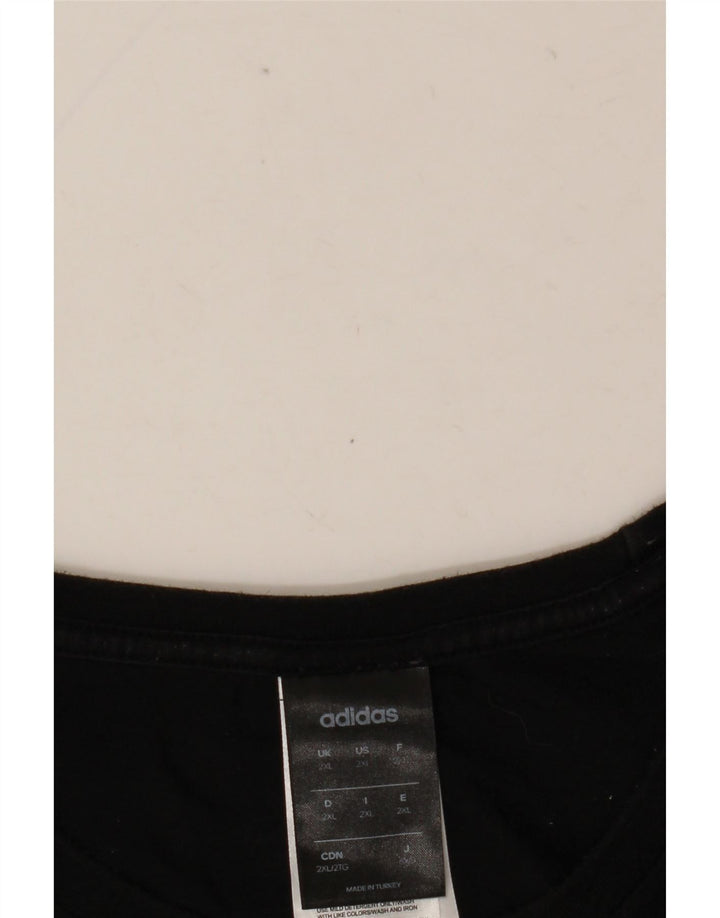 Tricou grafic ADIDAS pentru bărbați Top 2XL bumbac negru