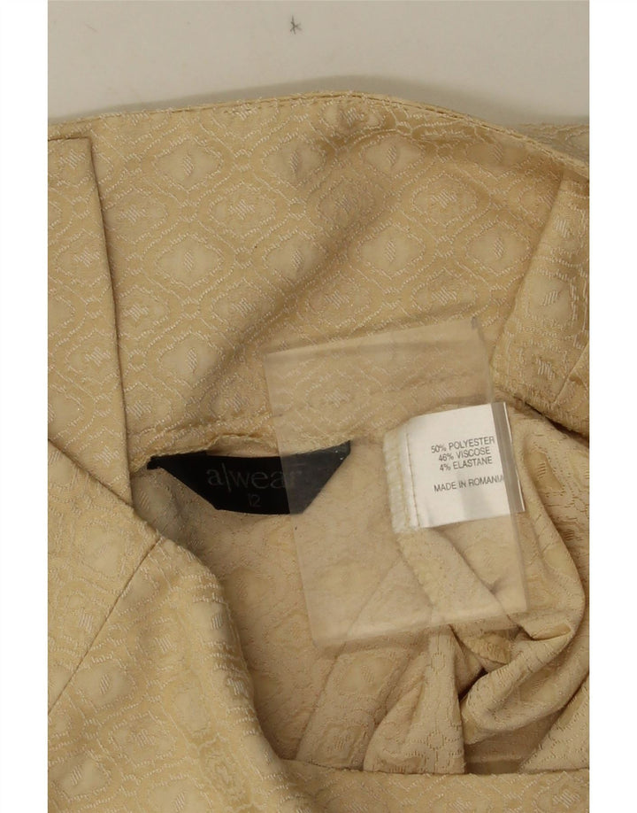 Fusta Awear pentru femei UK 12 Medium W30 Bej Poliester geometric