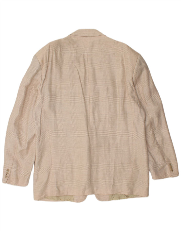 Blazer pentru bărbați HUGO BOSS, cu 2 nasturi, EU 56 3XL, in carouri bej