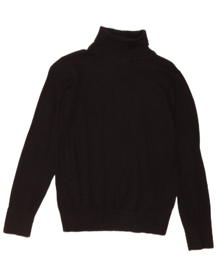 Oasis Pulover cu gât rulat pentru femei UK 10 Small Black Viscose