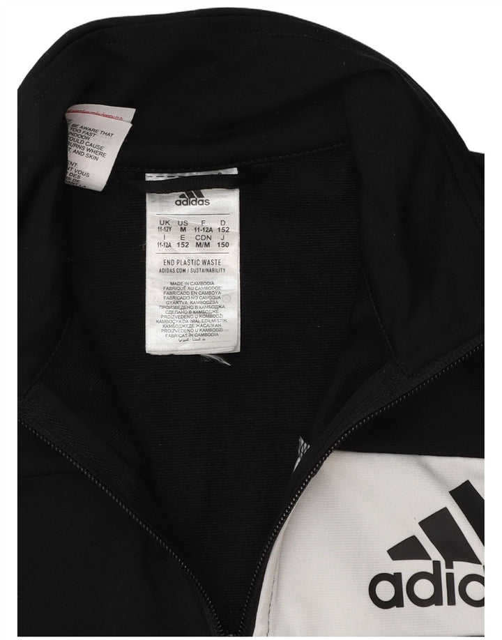 Jachetă de trening pentru băieți Adidas 11-12 ani, negru, poliester