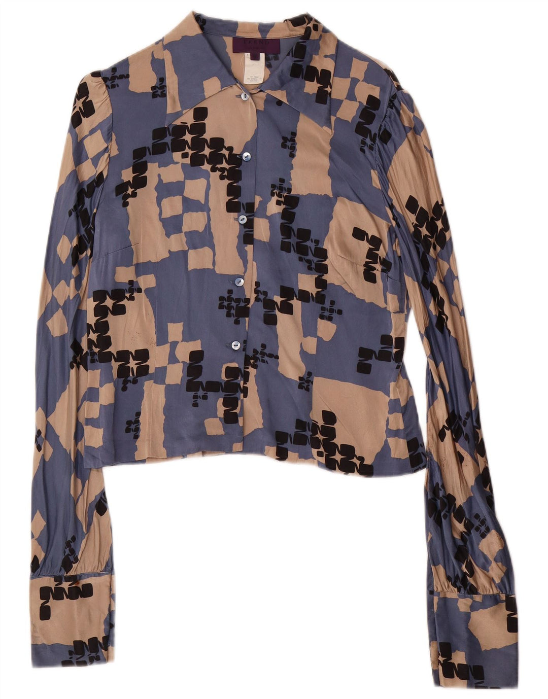 Set fuste 2 piese LES COPAINS pentru femei IT 42 Medium W28 Blue Geometric Matase