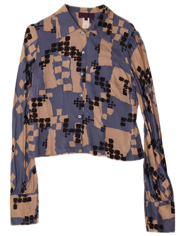 Set fuste 2 piese LES COPAINS pentru femei IT 42 Medium W28 Blue Geometric Matase