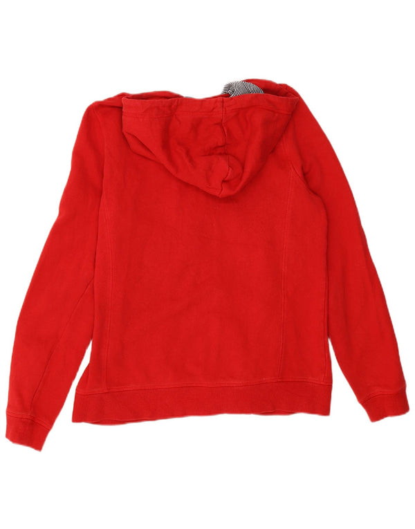 Nautica Pulover cu capota cu fermoar grafic pentru femei UK 16 Bumbac roșu mare
