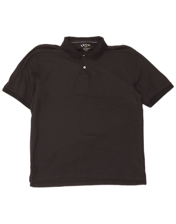 Cămașă polo Izod pentru bărbați XL bumbac negru