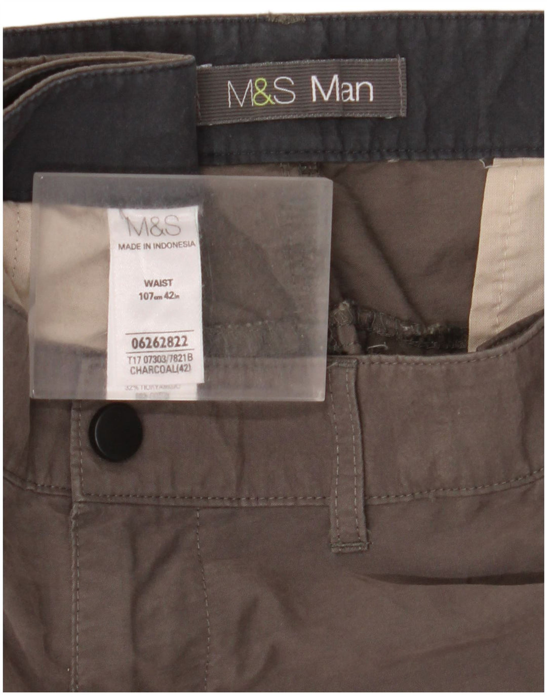 Pantaloni scurți cargo pentru bărbați Marks & Spencer W42 2XL bumbac gri